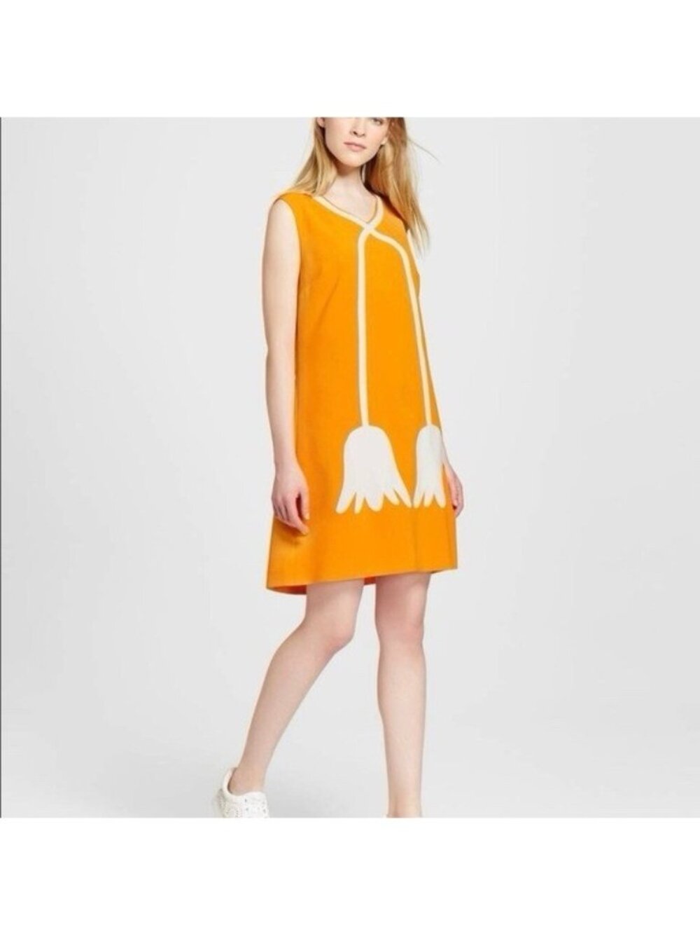 victoria beckham For Target dress Yellow Tulip Shift Dress S Mod Twee Madmen 60s